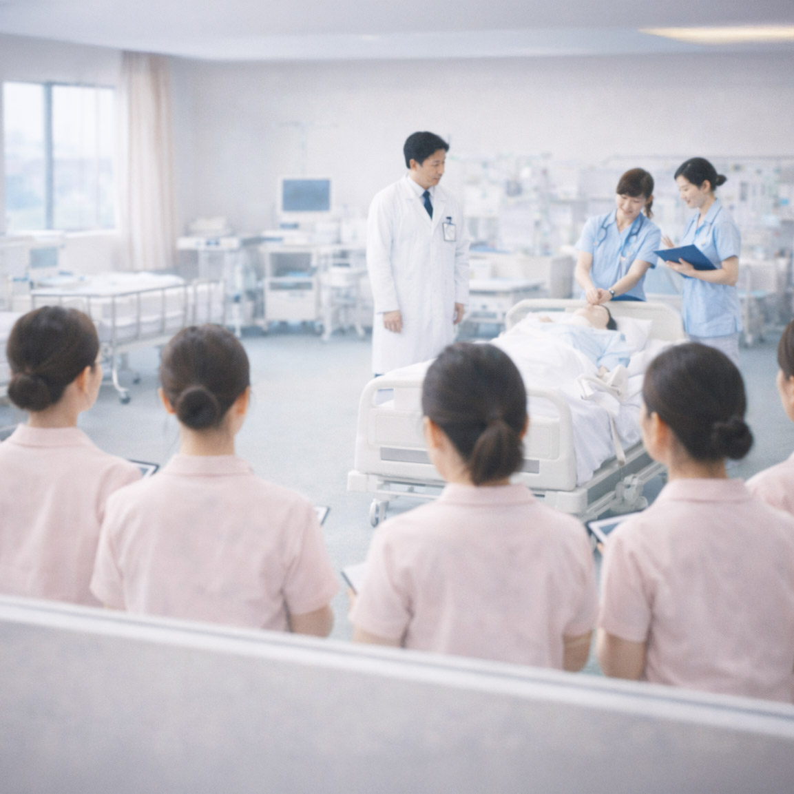 『FieldTALK＋ガイドフォン』＜看護実習＞医療機器に影響しない安心通話