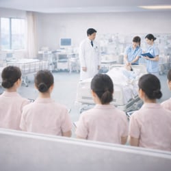 『FieldTALK＋ガイドフォン』＜看護実習＞医療機器に影響しない安心通話